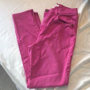 Les folles de joie magenta skinny jeans